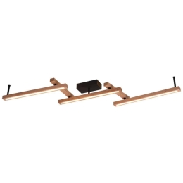 Φωτιστικό Οροφής - Πλαφονιέρα Bellari 626410530 180x10x13cm 1xSMD LED 36W 4200lm Brown-Black Trio Li