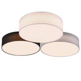 Φωτιστικό Οροφής - Πλαφονιέρα Lugano 621910317 38W Led 64,5x64,5x14cm Multi Trio Lighting Μέταλλο,Ύφασμα