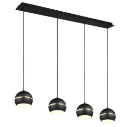 Φωτιστικό Οροφής - Ράγα Fletcher 313300432 4xE14 40W 105x15x150cm Black Mat Trio Lighting Μέταλλο