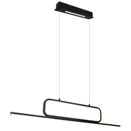 Φωτιστικό Οροφής - Ράγα Aick 327210332 38W Led 110x7,5x150cm Black Mat Trio Lighting Μέταλλο