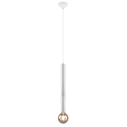 Φωτιστικό Οροφής Clermont 313400131 1xE27 10W Φ10cm 150cm White Mat Trio Lighting Μέταλλο