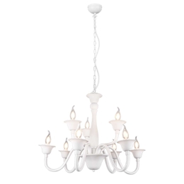 Φωτιστικό Οροφής Elsa 112900931 9xE14 40W Φ72cm 150cm White Mat Trio Lighting Μέταλλο