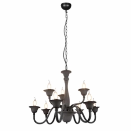 Φωτιστικό Οροφής Elsa 112900942 9xE14 40W Φ72cm 150cm Anthracite Trio Lighting Μέταλλο