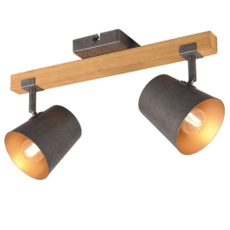Φωτιστικό Οροφής - Σποτ Bell 801900267 42x14x23cm 2xE14 25W Nickel-Natural Trio Lighting