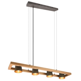 Φωτιστικό Οροφής - Ράγα Bell 301900467 100x21x150cm 4xE14 25W Nickel-Natural Trio Lighting
