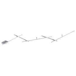 Φωτιστικό Οροφής - Πλαφονιέρα Indira 674610507 3x6W & 2x3,5W Led 245x6,5cm Nickel Mat Trio Lighting Μέταλλο