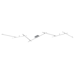 Φωτιστικό Οροφής - Πλαφονιέρα Indira 674610707 20W & 8W Led 345x6,5cm Nickel Mat Trio Lighting Μέταλλο