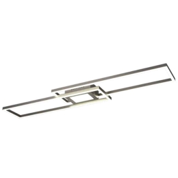 Φωτιστικό Οροφής - Πλαφονιέρα Ganado 670710507 37W & 8W Led 110x21,2x7cm Nickel Mat Trio Lighting Μέταλλο