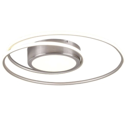 Φωτιστικό Οροφής - Πλαφονιέρα Yava 672310207 56W Led Φ60cm 7cm Nickel Mat Trio Lighting Μέταλλο