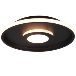 Φωτιστικό Οροφής - Πλαφονιέρα Ascari 680819332 35W Led Φ40cm 6,8cm Black Mat Trio Lighting Μέταλλο