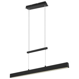 Φωτιστικό Οροφής - Ράγα Paros R32043132 1xLed 21W & 2xLed 5,5W 90x150cm Black Mat RL Lighting Μέταλλο