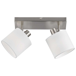 Φωτιστικό Οροφής - Σποτ Tommy R80332001 2xE14 28W 28x19cm Nickel Mat RL Lighting Μέταλλο,Ύφασμα