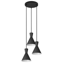 Φωτιστικό Οροφής Enzo R30783932 3xE27 28W Φ41cm 150cm Black Mat RL Lighting Μέταλλο