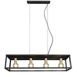 Φωτιστικό Οροφής - Ράγα Vito R30194032 4xE27 10W 100x150cm Black Mat RL Lighting Μέταλλο