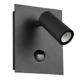 Φωτιστικό Τοίχου - Απλίκα Tunga 222969142 1x3,5W Led 13x16cm Με Αισθητήρα Anthracite Trio Lighting