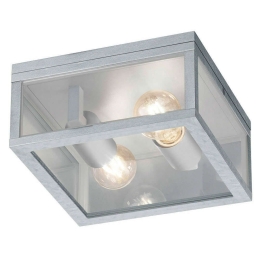 Φωτιστικό Οροφής - Πλαφονιέρα Garonne 601860286 2xE27 10W 24x24x11cm Silver Trio Lighting