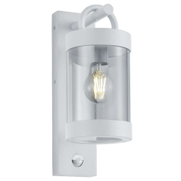 Φωτιστικό Τοίχου - Απλίκα Sambesi 204169131 1xE27 28W 12x33cm Με Αισθητήρα White Mat Trio Lighting