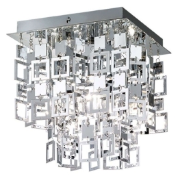Φωτιστικό Οροφής - Πλαφονιέρα Quadrato R61441106 24x24x26cm Chrome RL Lighting Μέταλλο
