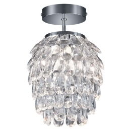 Φωτιστικό Οροφής - Πλαφονιέρα Petty R60451006 1xE14 40W Φ20 27cm Chrome RL Lighting Μέταλλο
