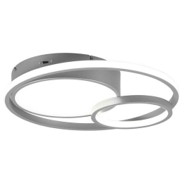 Φωτιστικό Οροφής - Πλαφονιέρα Vuelta R62233187 28W Led Φ48cm 9cm Titanium RL Lighting Μέταλλο