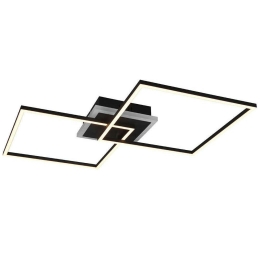 Φωτιστικό Οροφής - Πλαφονιέρα Arribo R62843132 2x29W & 1x6,5W Led 61x61x8cm Black Mat RL Lighting Μέταλλο