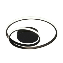 Φωτιστικό Οροφής - Πλαφονιέρα Zibal R62911132 22W Led Φ39cm 7cm Black Mat RL Lighting Μέταλλο