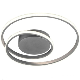 Φωτιστικό Οροφής - Πλαφονιέρα Zibal R62911187 22W Led Φ39cm 7cm Titanium RL Lighting Μέταλλο