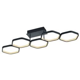 Φωτιστικό Οροφής - Πλαφονιέρα Vigo R62055142 24W Led 30x90x15cm Anthracite RL Lighting Μέταλλο