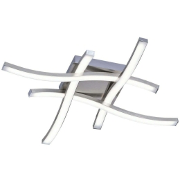 Φωτιστικό Οροφής - Πλαφονιέρα Route R62474107 4x5W Led 46x46x7cm 3000K Nickel RL Lighting Μέταλλο