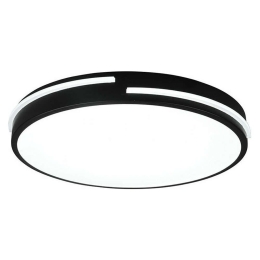 Φωτιστικό Οροφής - Πλαφονιέρα Tacoma R62241132 24W Led Φ40cm 5cm Black Mat RL Lighting Μέταλλο