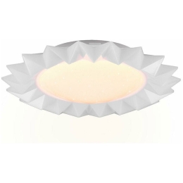 Φωτιστικό Οροφής - Πλαφονιέρα Sunflower R65071201 1x13W & 1x1,5 Led Φ41cm 8cm White RL Lighting Πλαστικό
