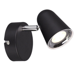 Φωτιστικό Τοίχου - Απλίκα Toulouse R82121132 3,5W Led 12x9x15cm Black Mat RL Lighting Πλαστικό