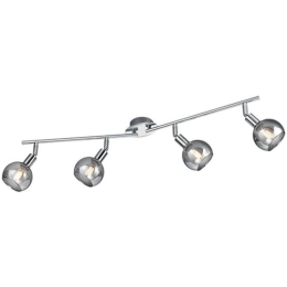 Φωτιστικό Οροφής - Σποτ Brest R80594006 4xE14 28W 9x85x20cm Chrome RL Lighting