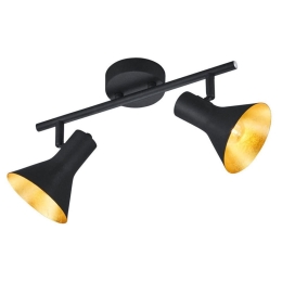 Φωτιστικό Οροφής - Σποτ Nina R80162002 2xE14 40W 11x33x21cm Black RL Lighting
