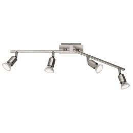 Φωτιστικό Οροφής - Σποτ Nimes R82944107 4xGU10 3W Led 5x60x16cm Nickel Mat RL Lighting Μέταλλο