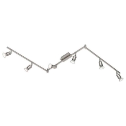 Φωτιστικό Οροφής - Σποτ Nimes R82946107 6xGU10 3W Led 5x150x19cm Nickel Mat RL Lighting Μέταλλο