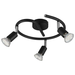 Φωτιστικό Οροφής - Σποτ Paris R80913932 3xGU10 35W Φ26cm 13cm Black Mat RL Lighting Μέταλλο