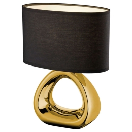 Φωτιστικό Επιτραπέζιο Gizeh R50841079 1xE27 60W 15x24x34cm Gold-Black RL Lighting Κεραμικό,Ύφασμα