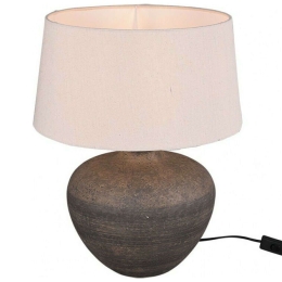 Φωτιστικό Επιτραπέζιο Lou R50963844 1xE27 60W Φ38cm 46cm Brown RL Lighting Κεραμικό,Ύφασμα