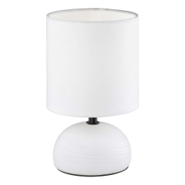 Φωτιστικό Επιτραπέζιο Luci R50351001 1xE14 40W Φ14cm 23cm White RL Lighting Κεραμικό,Ύφασμα