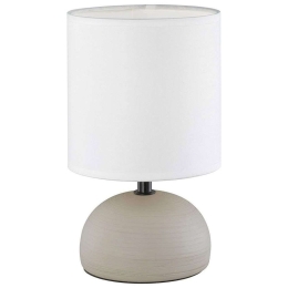 Φωτιστικό Επιτραπέζιο Luci R50351025 1xE14 40W Φ14cm 23cm Cappucino-White RL Lighting Κεραμικό,Ύφασμα
