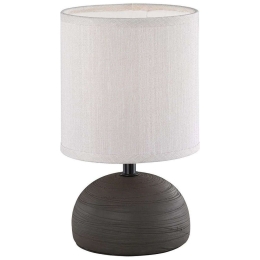 Φωτιστικό Επιτραπέζιο Luci R50351026 1xE14 40W Φ14cm 23cm Brown-Cappucino RL Lighting Κεραμικό,Ύφασμα