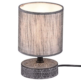 Φωτιστικό Επιτραπέζιο Marie R50980111 1xE14 28W Φ13cm 20cm Grey RL Lighting Κεραμικό,Ύφασμα