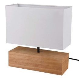 Φωτιστικό Επιτραπέζιο Woody R50181030 1xE27 60W 12x30x30cm Wood Coloured-White RL Lighting Ξύλο