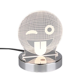Φωτιστικό Επιτραπέζιο Smiley R52641106 3,2W Led Φ12cm 15cm Chrome RL Lighting Μέταλλο,Ακρυλικό