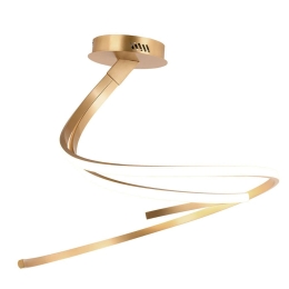Φωτιστικό Οροφής - Πλαφονιέρα Kinetic LED-KINETIC-PL-ORO 40W Led 60x58cm Gold Luce Ambiente Design Αλουμίνιο