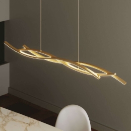 Φωτιστικό Οροφής Kinetic LED-KINETIC-S-ORO 40W Led 118x105cm Gold Luce Ambiente Design Αλουμίνιο