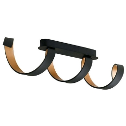 Φωτιστικό Οροφής - Πλαφονιέρα Helix LED-HELIX-PL4C NER 20W Led 80x18cm Black-Gold Luce Ambiente Desi Αλουμίνιο