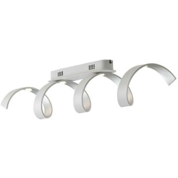 Φωτιστικό Οροφής - Πλαφονιέρα Helix LED-HELIX-PL4C BCO 20W Led 80x18cm White-Silver Luce Ambiente De Αλουμίνιο