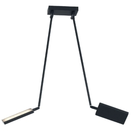 Φωτιστικό Οροφής Book LED-BOOK-PL-NERO 2x17W Led 15-200x85cm Black Luce Ambiente Design Αλουμίνιο